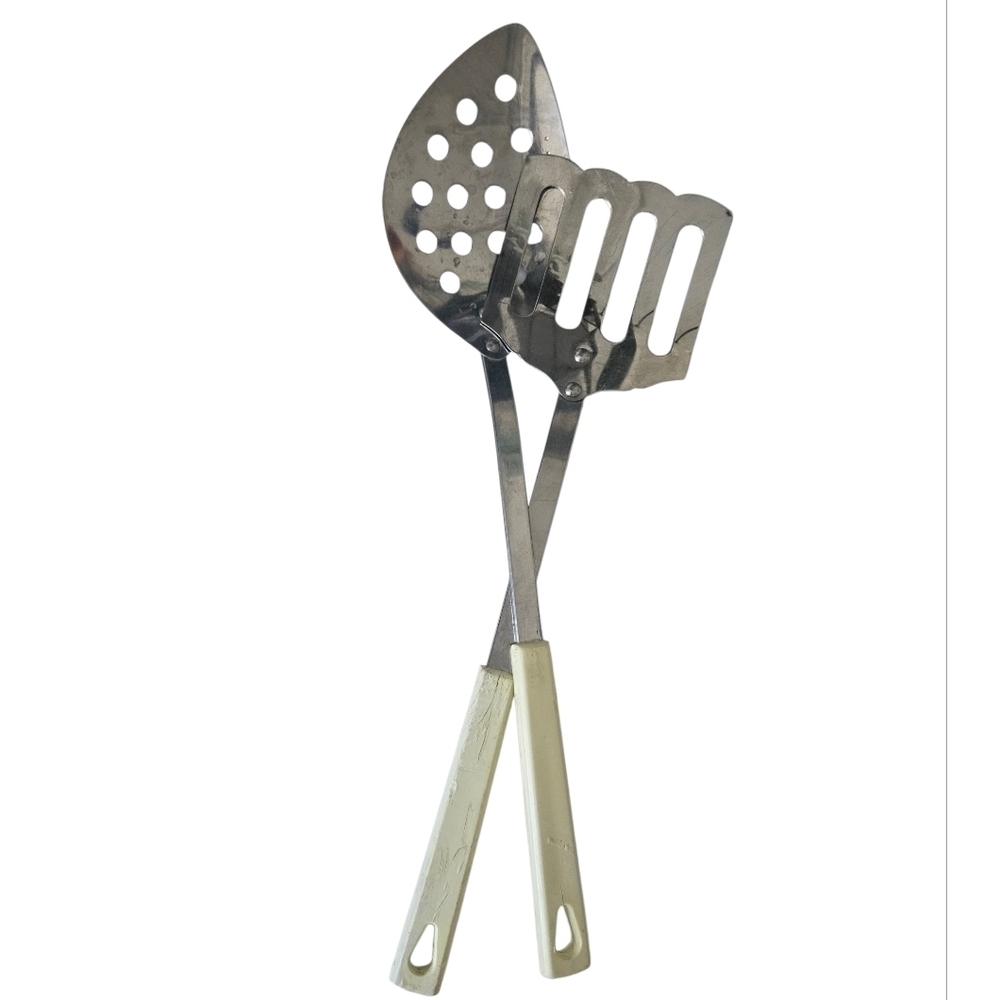 Vintage Kaylan Stainless Steel Spatula & Slotted Spoon